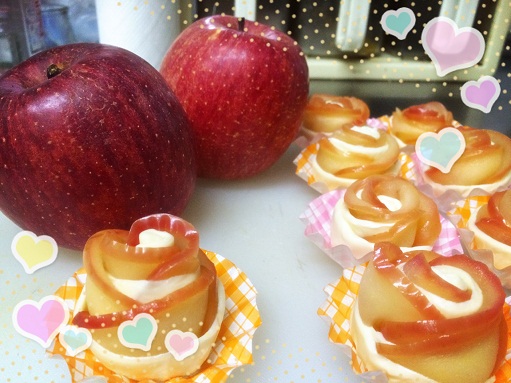 薔薇のアップルパイ♪