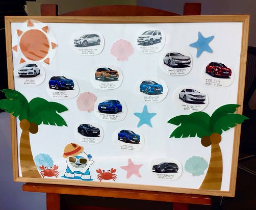 試乗車ご案内ボードのレイアウト変えました♪