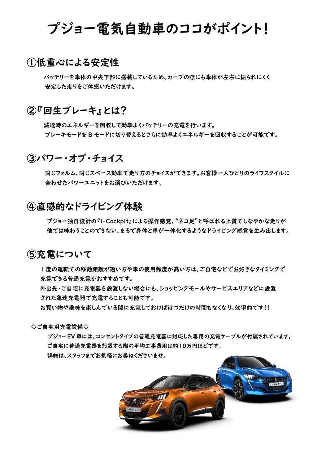 プジョー電気自動車の魅力✨