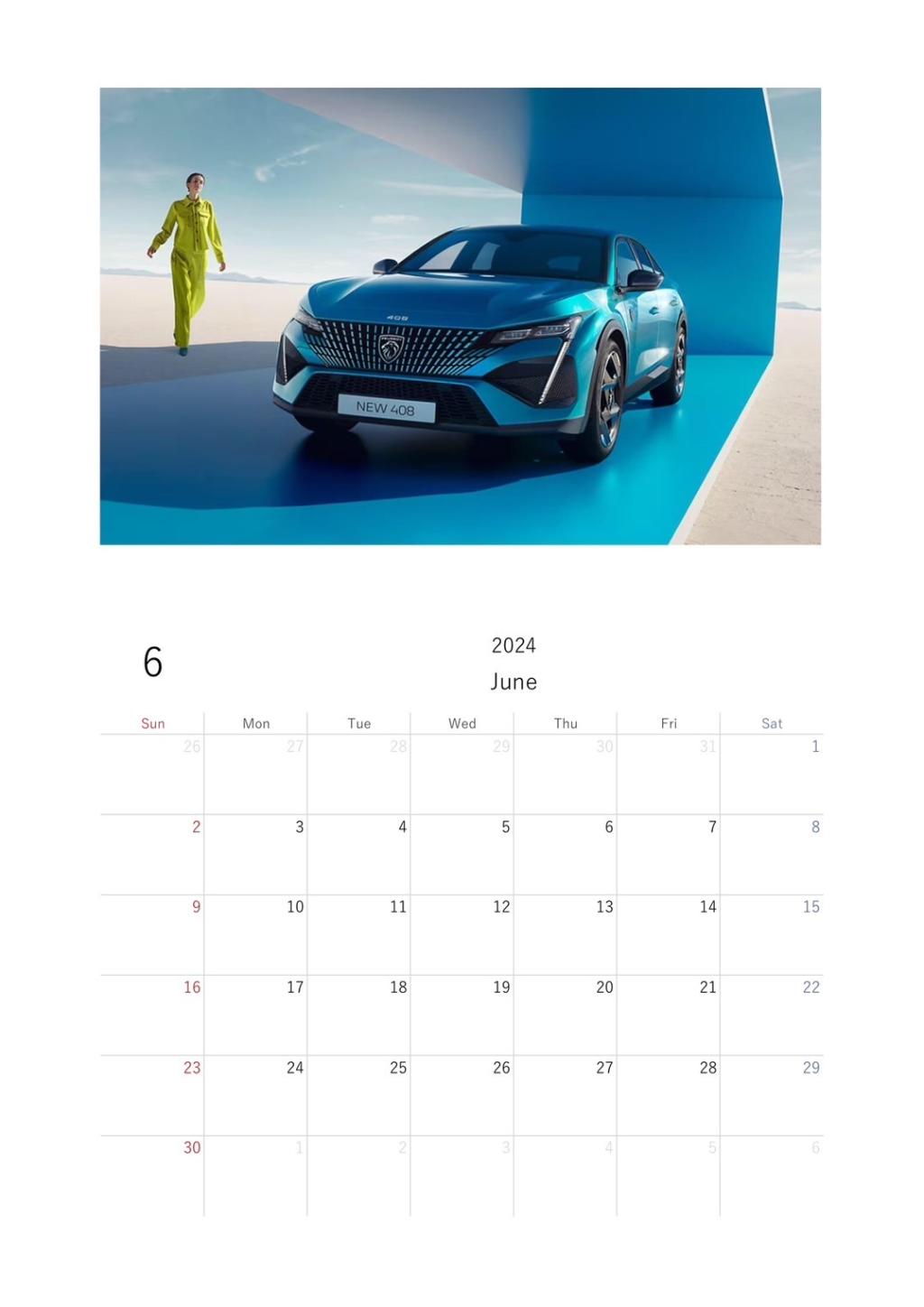 ６月のデジタルカレンダー📆