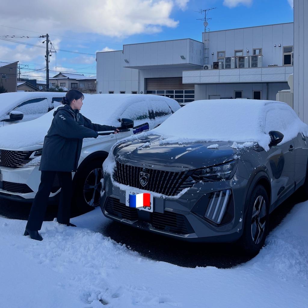 雪かきから始まる1日☃