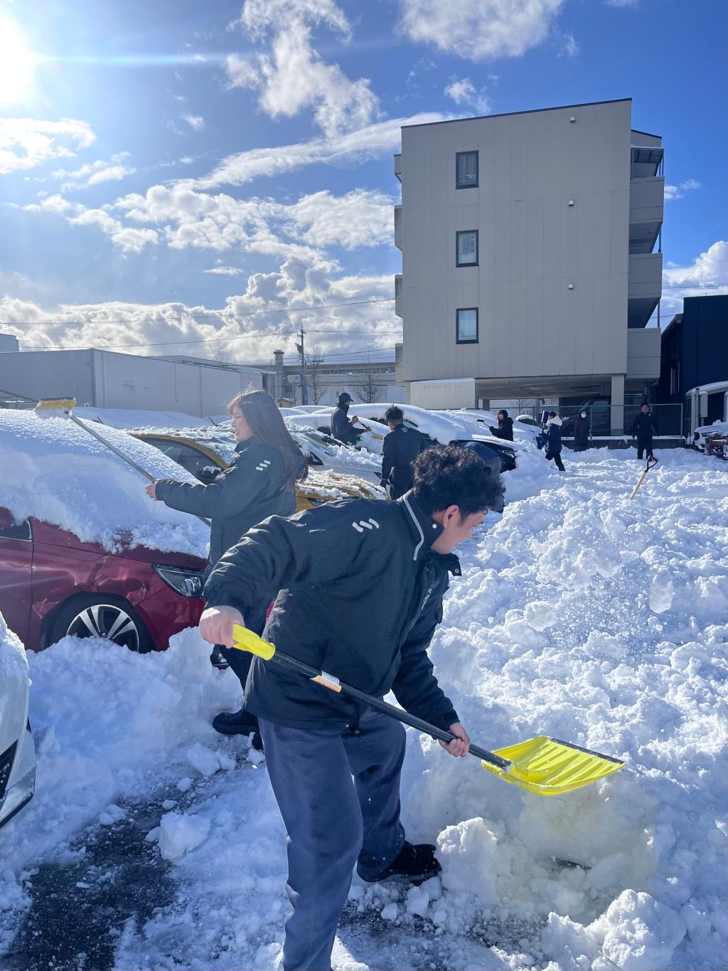 積もりました～～⛄